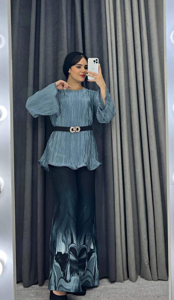 ست شومیز شلوار دلانا(فاقد کمربند) 1011 - Image 4