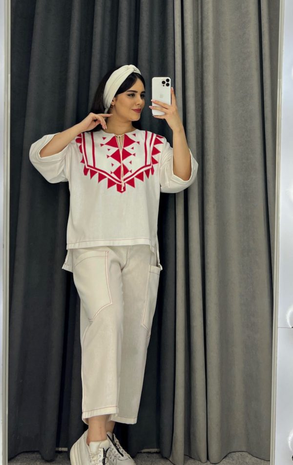 ست بلوز شلوار مولیان کد 1053