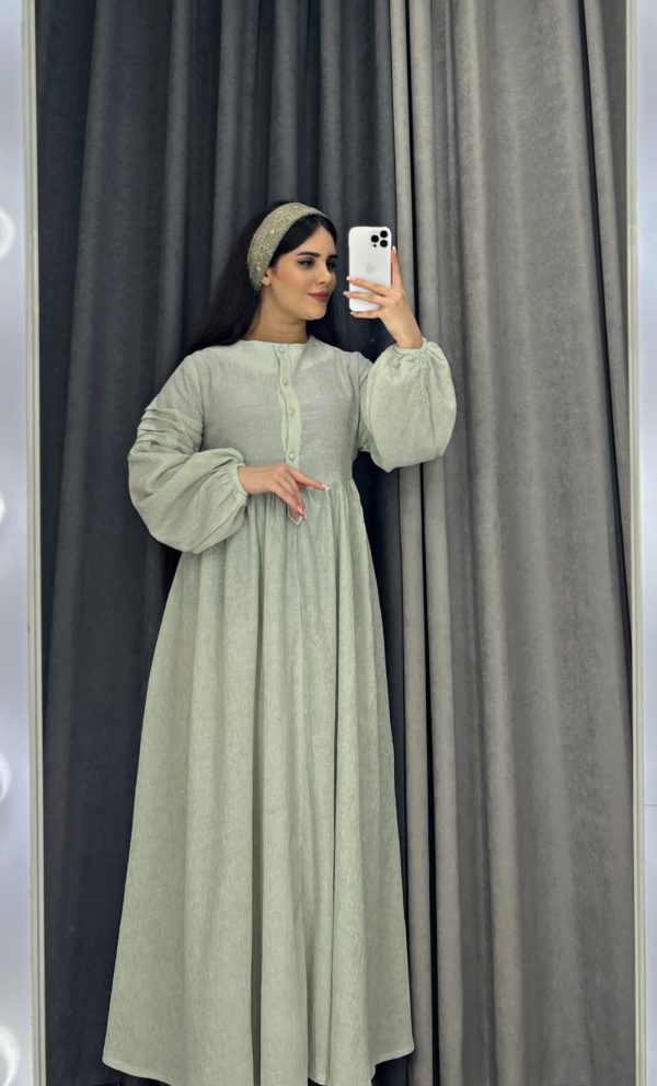 پیراهن مانتویی لویی کد 1048 - Image 6