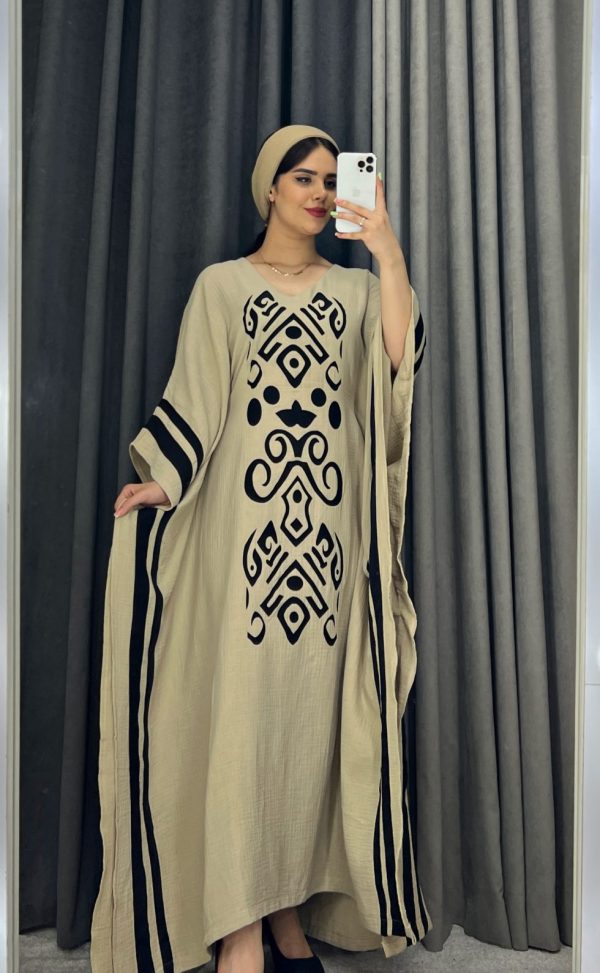 پیراهن عبا مانتویی کد 1065 - Image 4